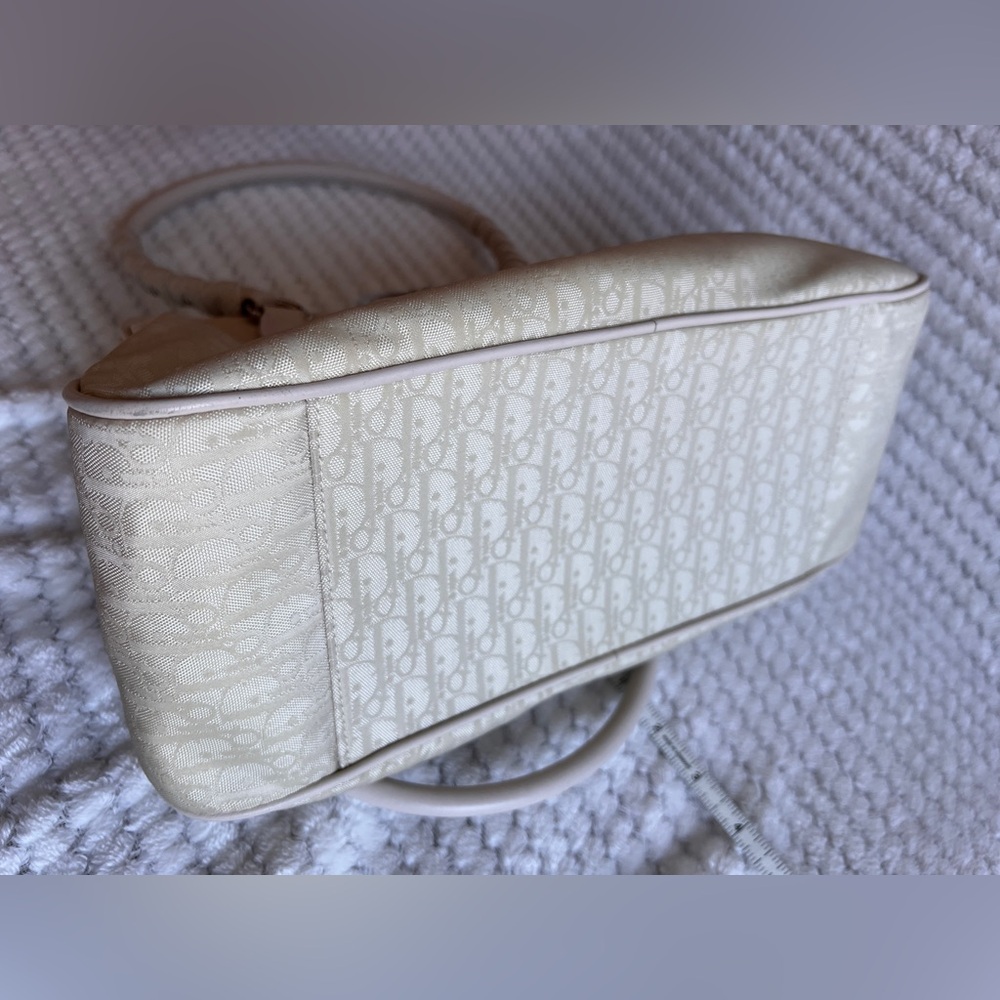 Christian Dior Trotter Handbag Beige Logo Charm Vintage - Picture 7 of 15